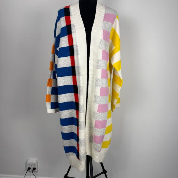 Lego x Target Multicolor Striped Open Front Duster Limited Sweater Cardigan EUC - Picture 2 of 14